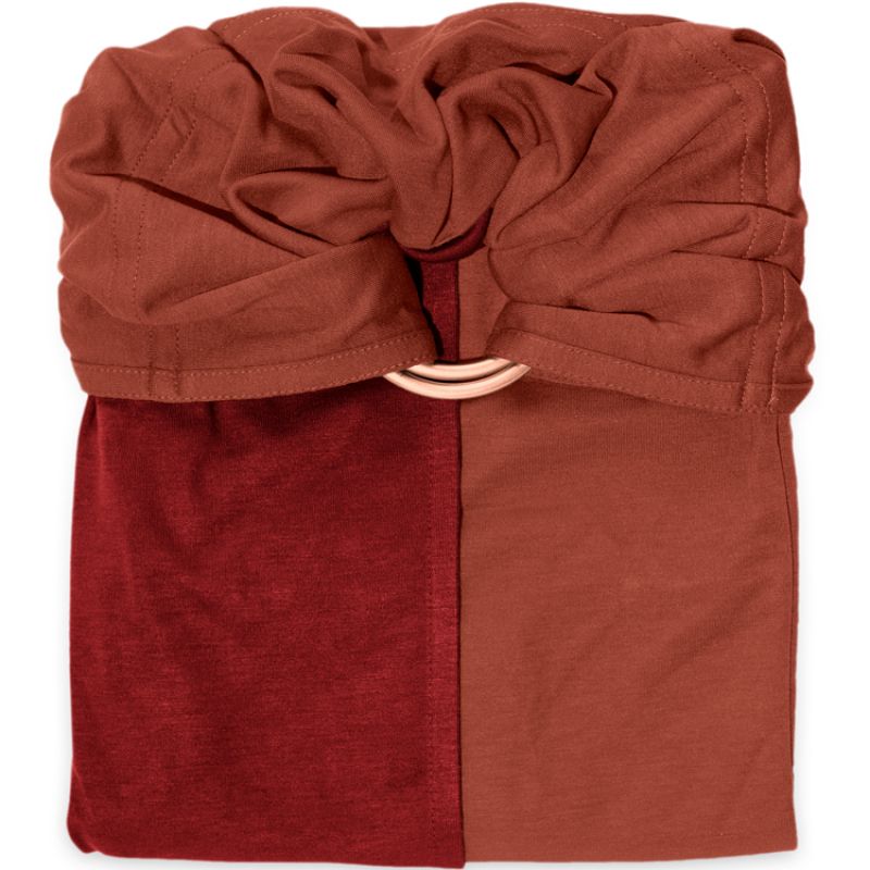 Petite écharpe Sling sans noeud réversible fauve, rouge Bourgogne Love Radius