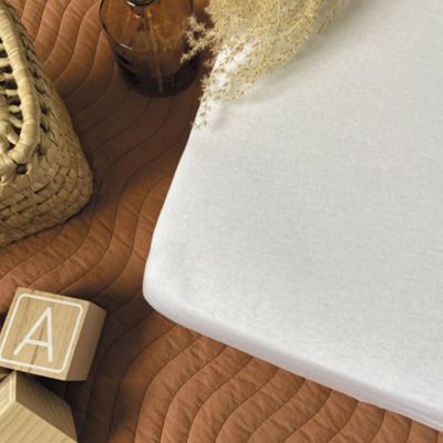 Protège matelas alèse éponge blanc (60 x 120 cm)