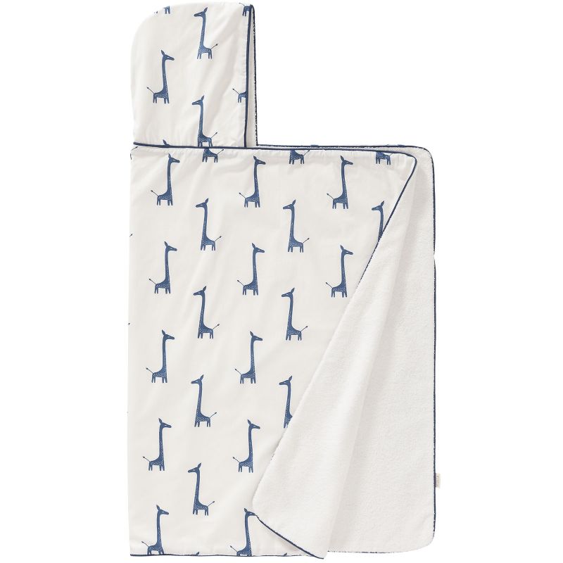 Cape de bain Girafe bleu indigo (100 x 75 cm) Fresk