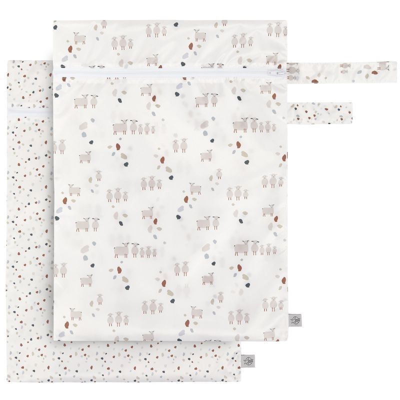 Lot de 2 sacs étanches pour vêtements mouillés Tiny Farmer pois et mouton Lässig Produit 1