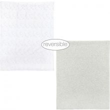 Couverture réversible en coton Pure grise (75 x 100 cm)  par Nattou