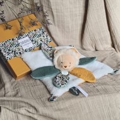 Doudou plat pétale Lion Boh'aime (27 cm)