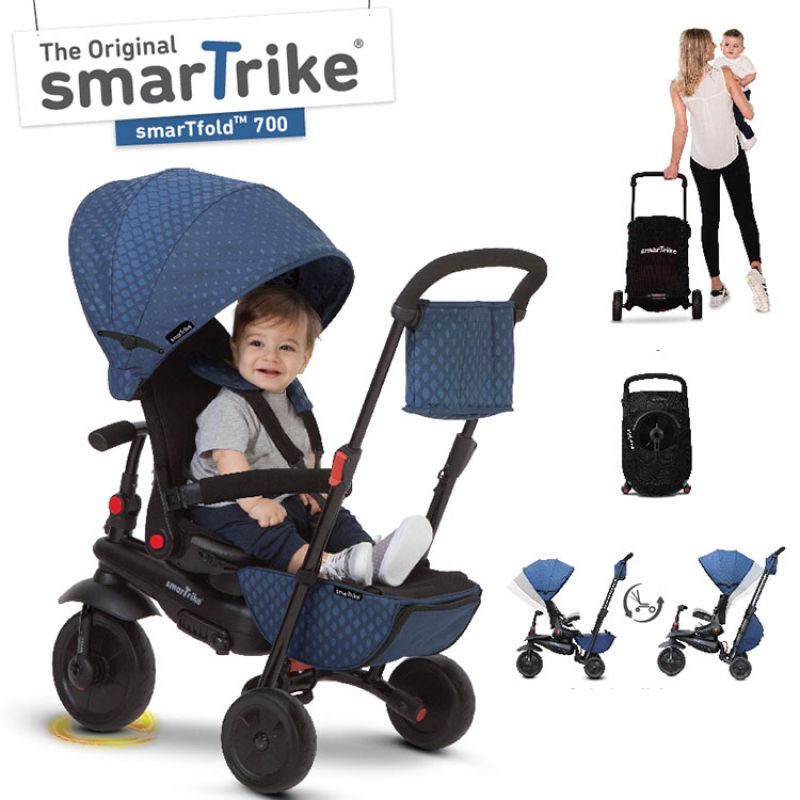 Tricycle évolutif 7 en 1 pliant smarTfold 700 bleu smarTrike