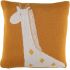 Coussin carré en tricot bio Tiga la girafe TSO (36 x 36 cm) - Noukie's
