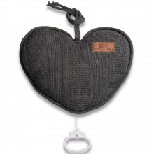 Coussin musical coeur Robust Mix gris anthracite (26 cm)  par Baby's Only