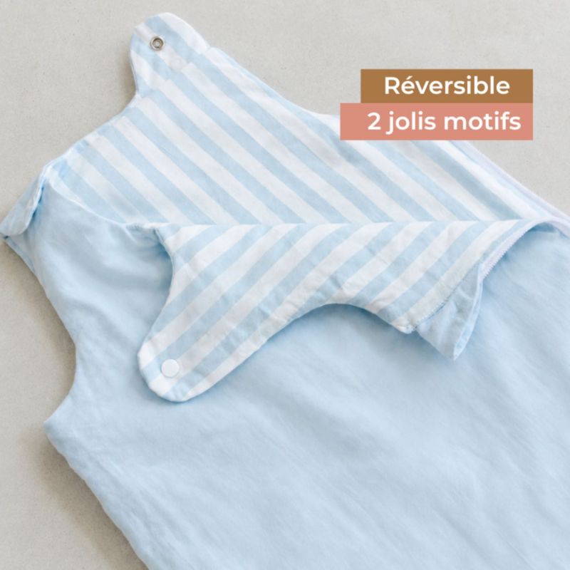 Gigoteuse réversible 4 saisons bleue (6-18 mois) Les petites billes Ambiance 3