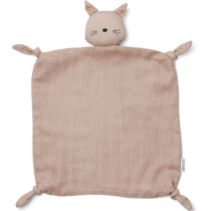 Doudou plat Agnete chat rose Liewood