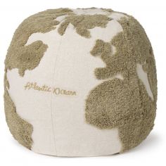 Pouf Carte du Monde Rugcycled - Lorena Canals