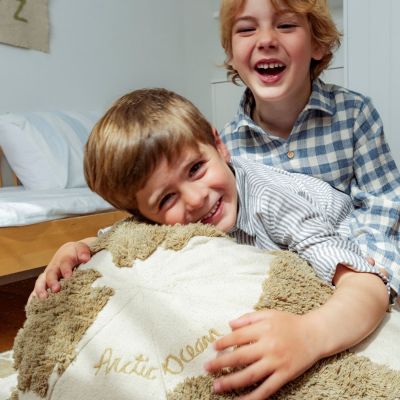 Pouf Carte du Monde Rugcycled