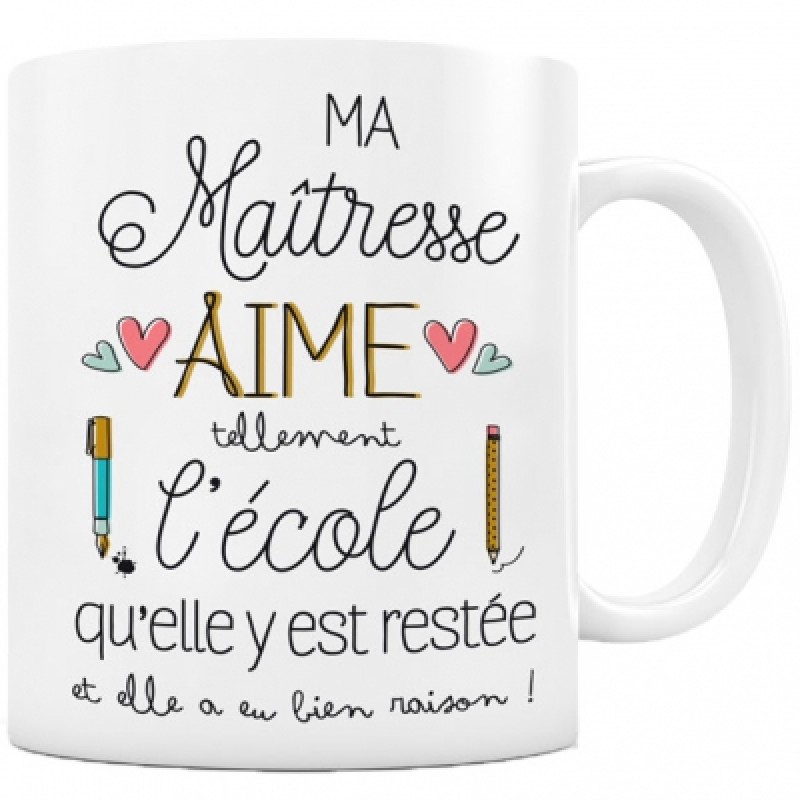 Mug Maîtresse aime l'école Créa Bisontine