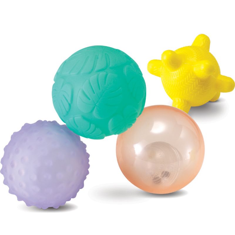 Coffret 4 balles sensorielles lumière et son Infantino
