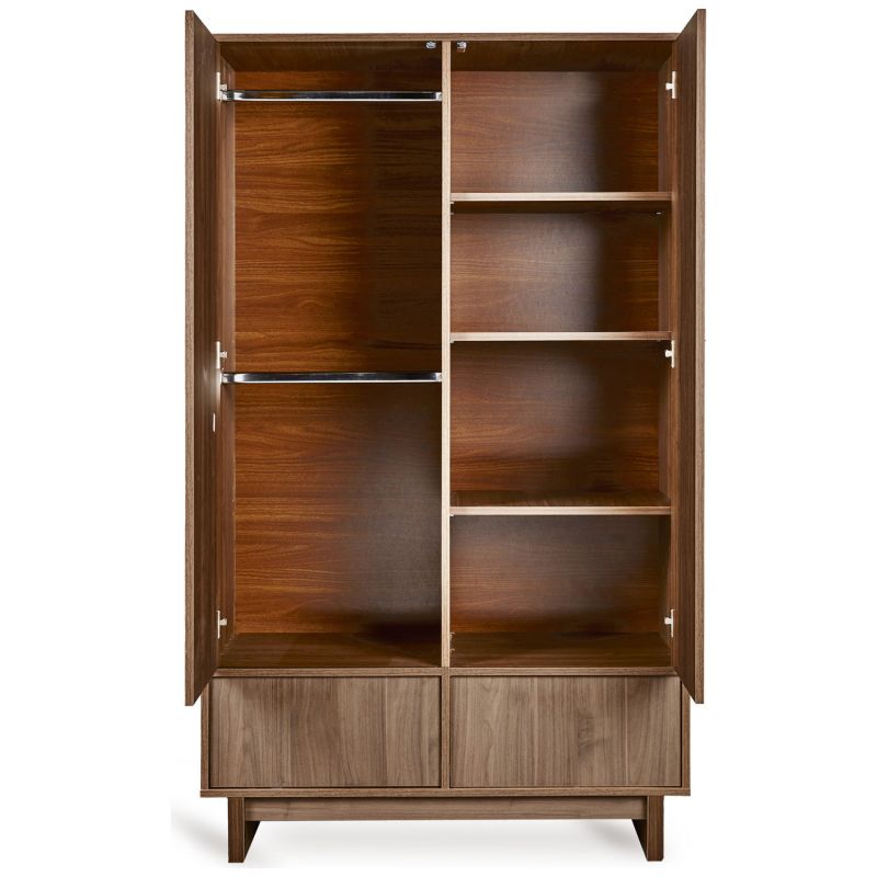 Armoire 2 portes Kyo Walnut Quax Produit ouvert 4