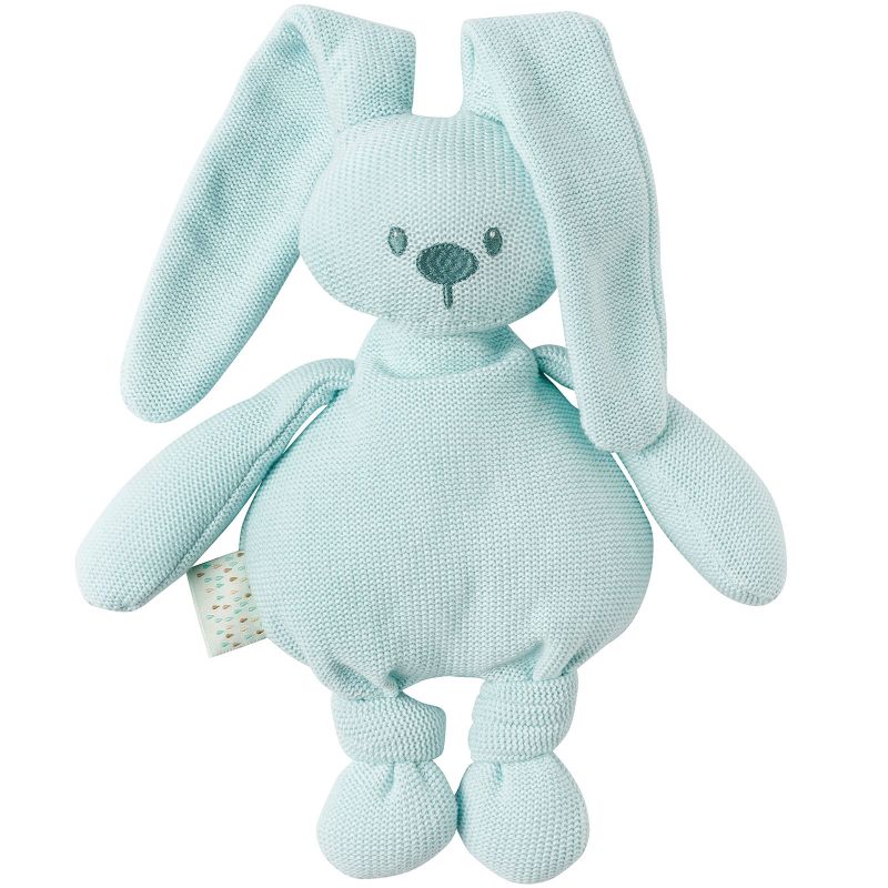 Peluche en tricot lapin vert menthe Lapidou (36 cm) Nattou