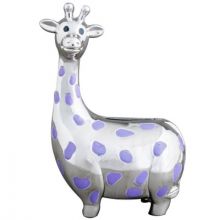 Tirelire Girafe (métal argenté)  par Daniel Crégut