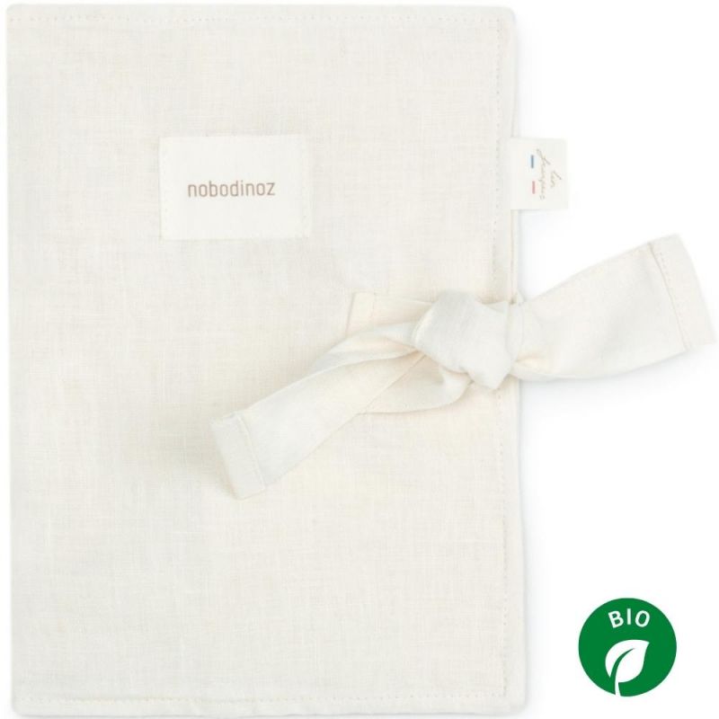 Protège carnet de santé Lin français off white Nobodinoz