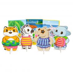 Cartes à lacer fête de la plage - Tiger Tribe