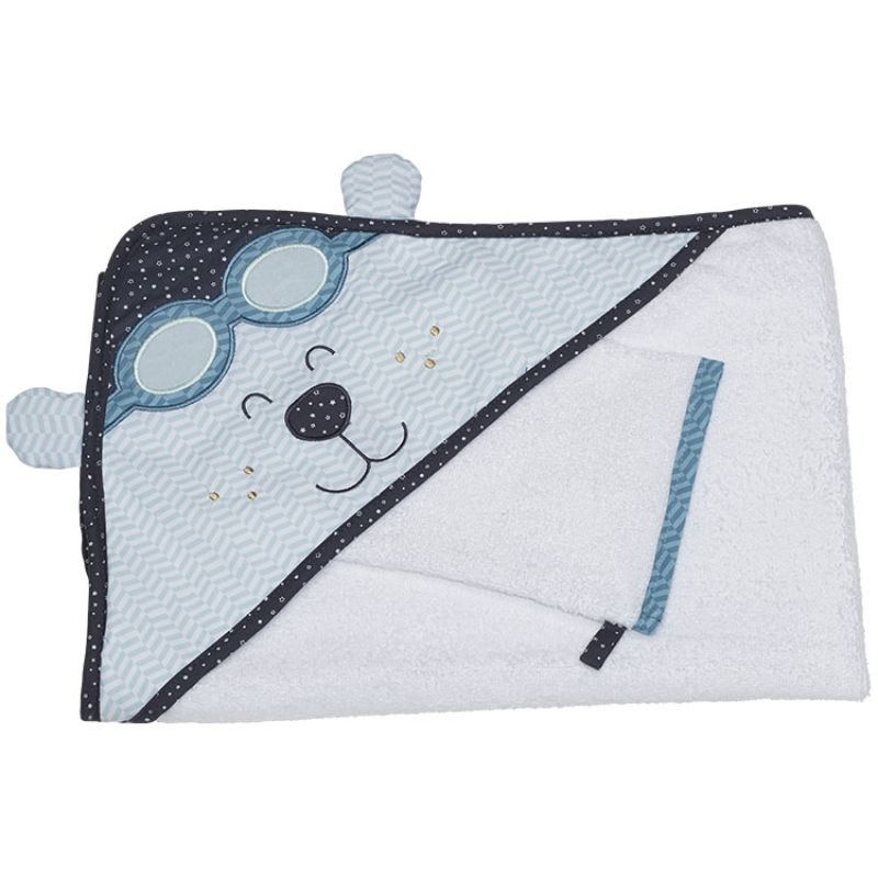 Cape de bain + gant Lazare Sauthon
