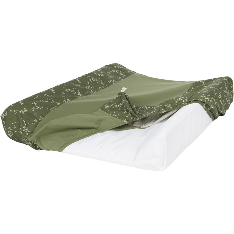 Housse de matelas à langer Calma Green Jasmine (50x70 cm) Nobodinoz Produit 3