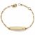 Variation Doré du produit Gourmette rectangle Cœur (or jaune 375°) de la marque Baby bijoux