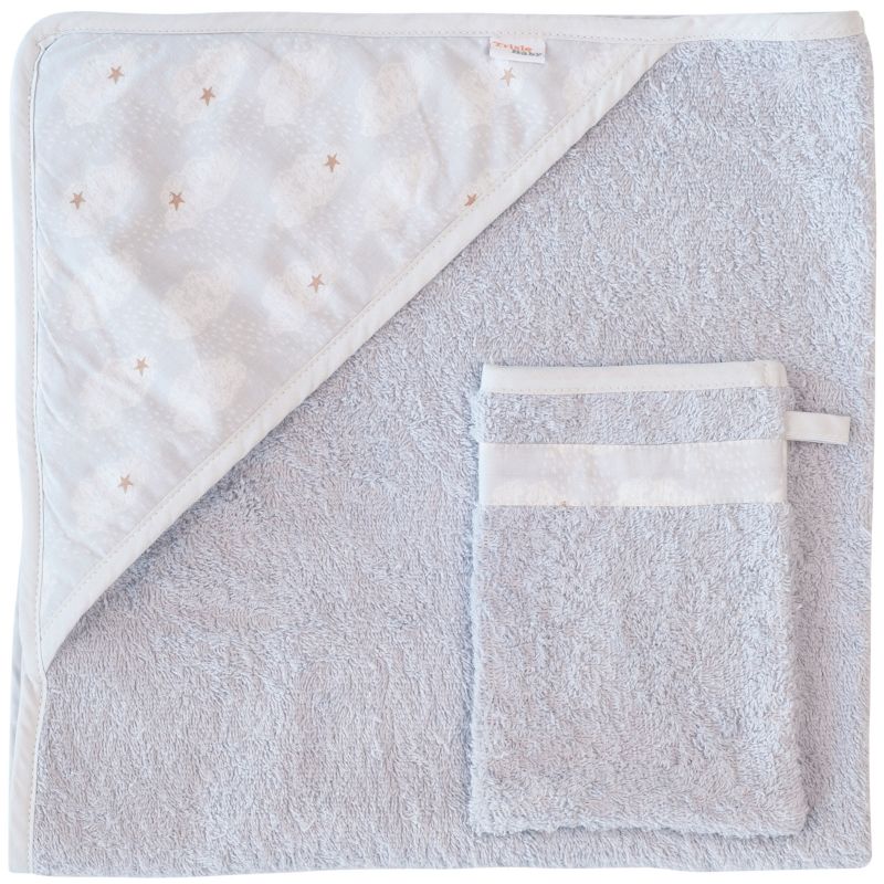 Cape de bain et gant de toilette Clouds (75 x 75 cm) Trixie