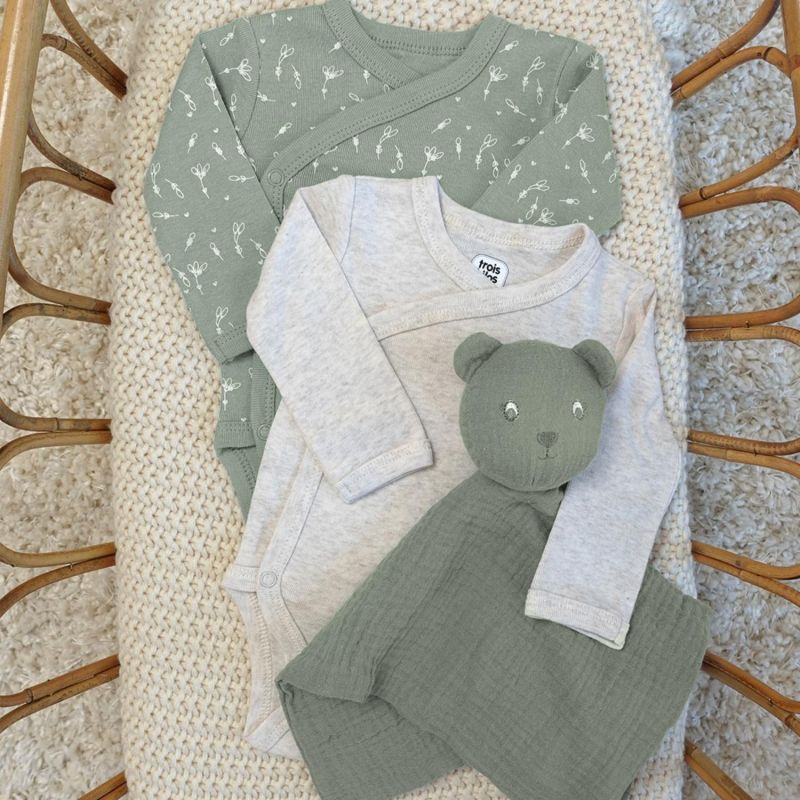 Lot de 2 bodies Blés (naissance) Trois Kilos Sept Ambiance 6