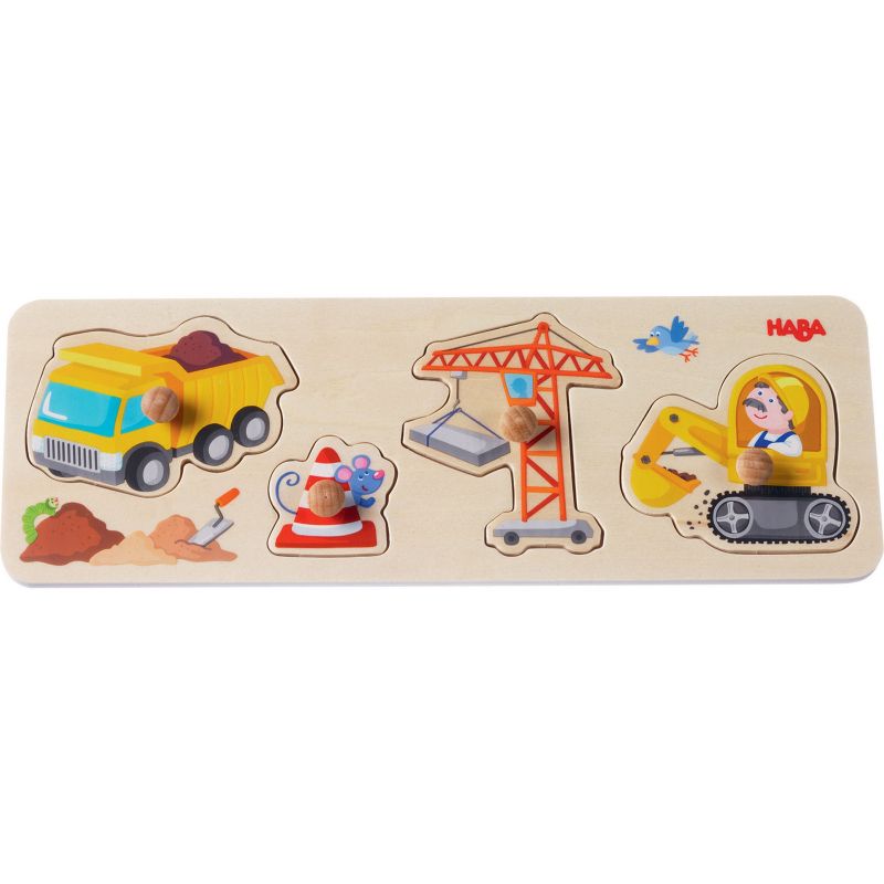 Puzzle à encastrement Sur le chantier (4 pièces) Haba