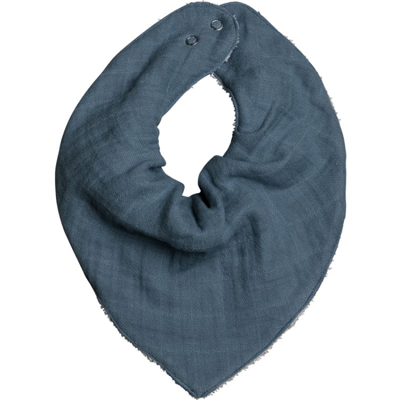 Bavoir bandana Blue Spruce Bleu en coton biologique Fabelab