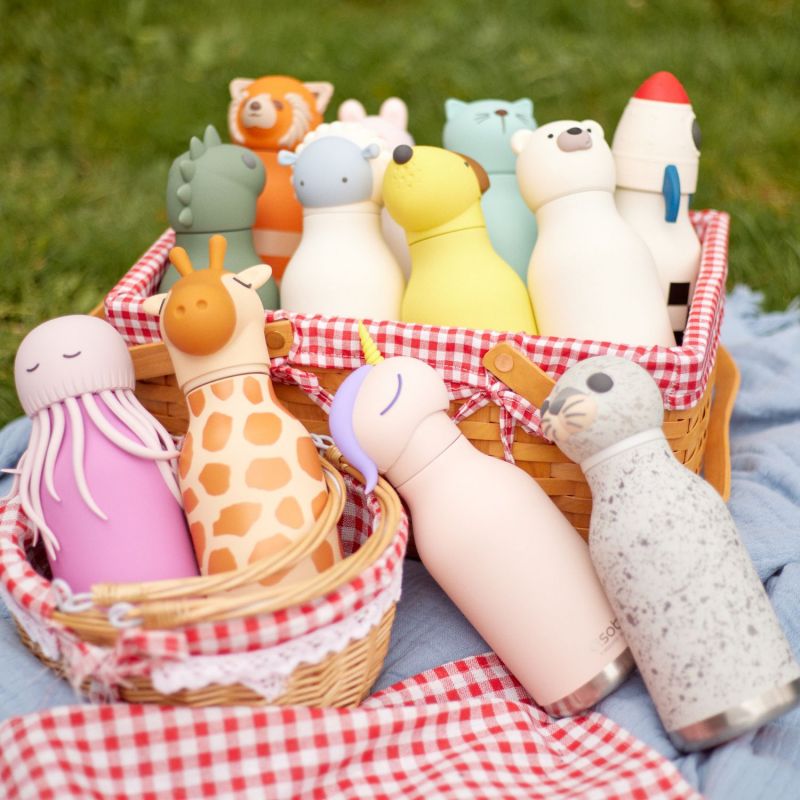 Gourde isotherme Bestie Ours Blanc (460 ml) Asobu Ambiance 7