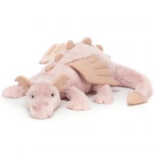 Peluche géante Scrumptious dragon rose (66 cm)  par Jellycat