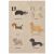 Variation Beige, Marron, Noir du produit Suspension murale Dogs (70x100 cm) de la marque Lorena Canals