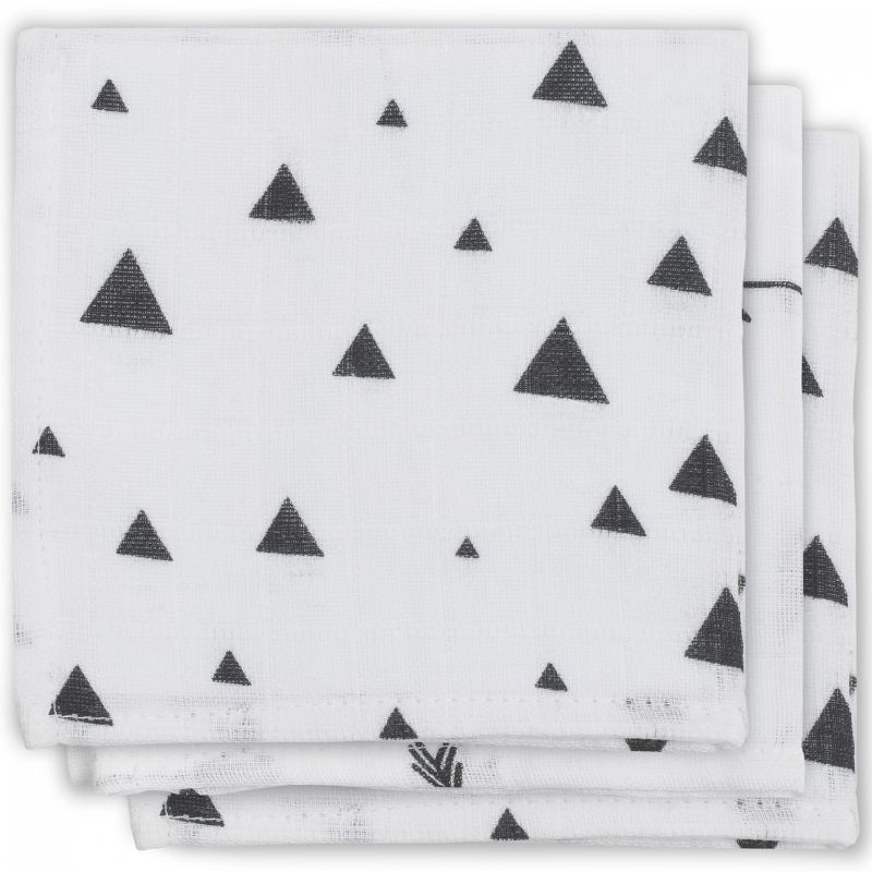 Lot de 3 essuie-mains hydrophiles Indians noir et blanc Jollein