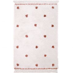 Tapis rectangulaire pois terracotta Wooly (100 x 150 cm)