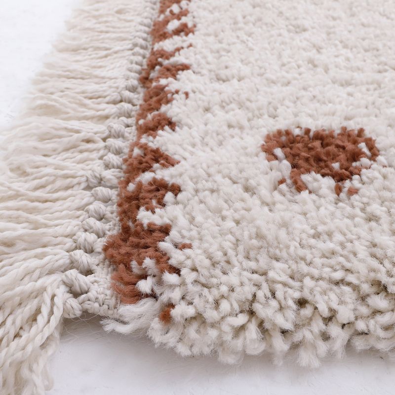 Tapis rectangulaire pois terracotta Wooly (100 x 150 cm) Nattiot Produit 5