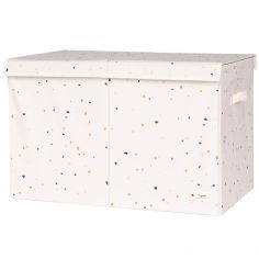 Coffre à jouets en tissu recyclé Terrazzo crème - 3 sprouts