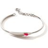 Gourmette rigide ovale Cœur (argent 925) Baby bijoux Produit 1