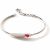 Variation Argenté, rose du produit Gourmette rigide ovale Cœur (argent 925) de la marque Baby bijoux