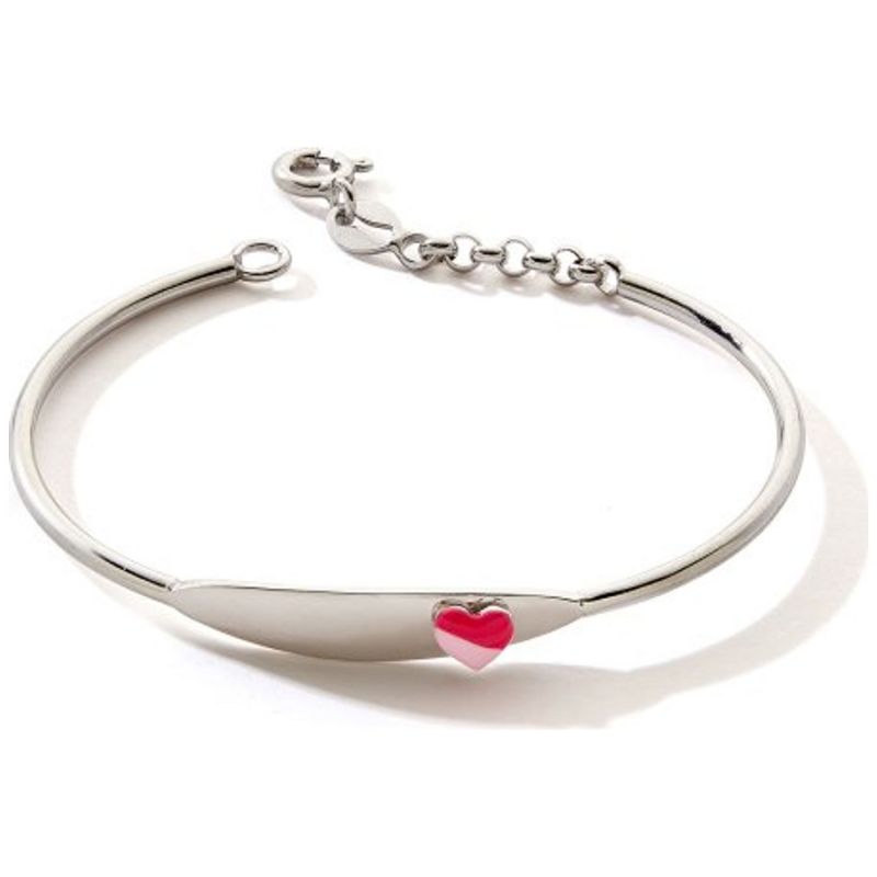 Gourmette rigide ovale Cœur (argent 925) Baby bijoux Produit 1