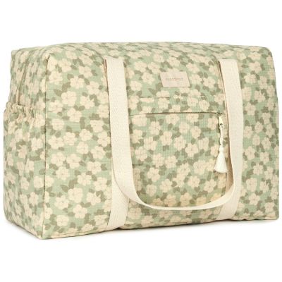 Sac à langer imperméable Opera Green sakura  par Nobodinoz