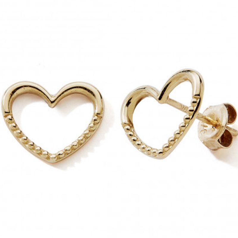 Boucles d'oreilles Coeur (or jaune 375°) Baby bijoux