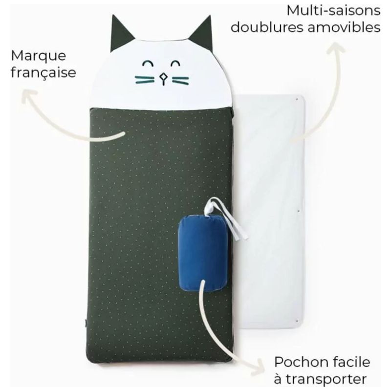 Sac de couchage Chat (7-10 ans) Les petites billes Produit 1