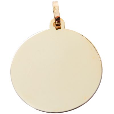 Médaille jeton uni personnalisable (or jaune 9 carats)  par Aubry-Cadoret