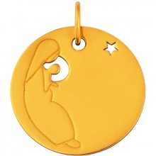Médaille Esquisses Vierge à l'Etoile 18 mm (or jaune 750°)  par Maison La Couronne