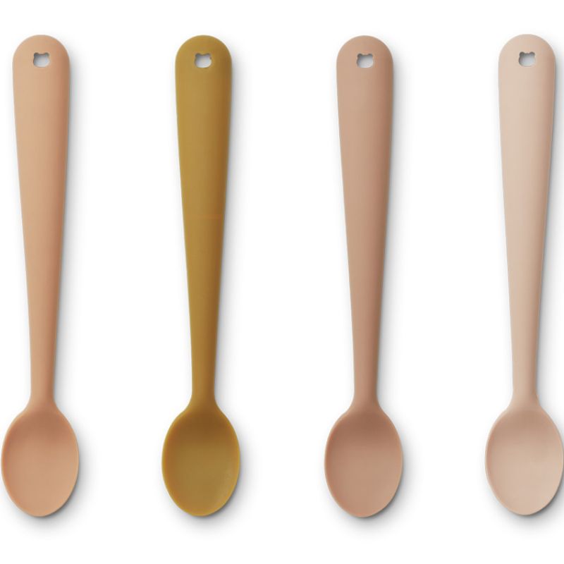 Lot de 4 cuillères en silicone Siv Tuscany rose multi mix Liewood