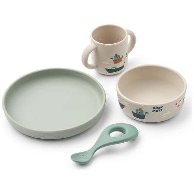 Coffret repas en silicone Vivi Sailing Sandy (4 pièces) Liewood