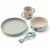 Variation Vert d'eau, écru du produit Coffret repas en silicone Vivi Sailing Sandy (4 pièces) de la marque Liewood