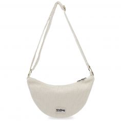 Sac banane Andrea Velours Beige - Hindbag