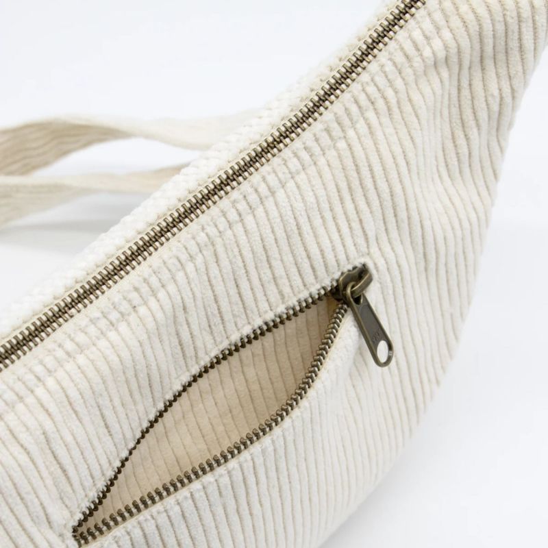 Sac banane Andrea Velours Beige Hindbag Produit 6