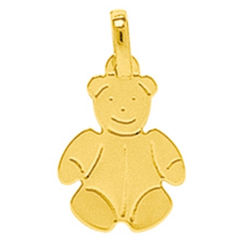 Pendentif ourson (or jaune 750°) Berceau magique bijoux