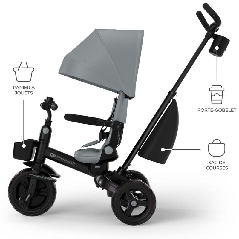 Tricycle évolutif Aveo 2 Plus Grey Kinderkraft Produit 3