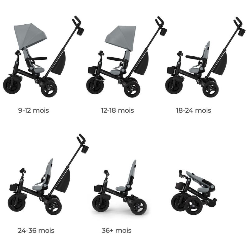 Tricycle évolutif Aveo 2 Plus Grey Kinderkraft Produit 7